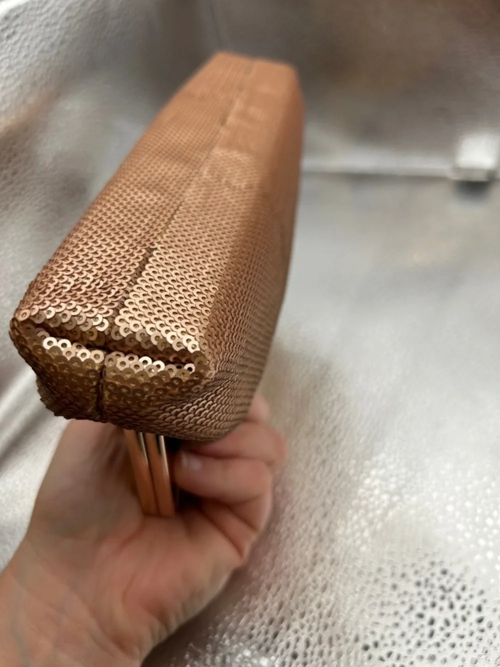 Olga Berg Zephyr Sequin Clutch - Picture 8 of 11